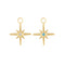 Gold Turquoise and Cubic Ziconia Star Earring Charm